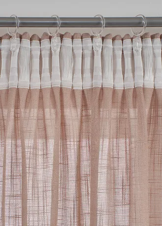 Panneau effet lin avec polyester recyclé (lot de 2) • taupe clair • Boutique bonprix