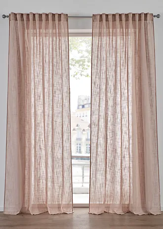 Lot de 2 rideaux texturés • taupe clair • Boutique bonprix