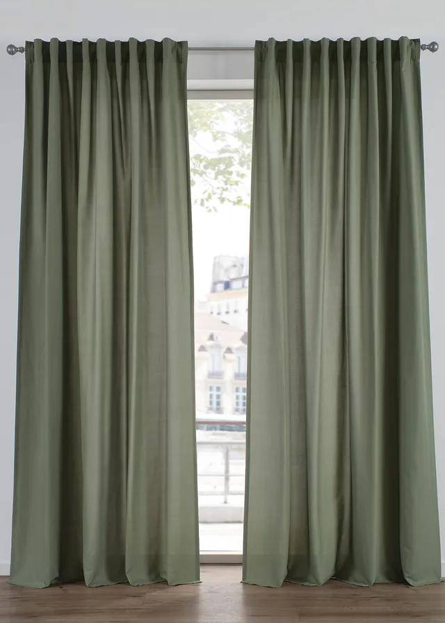 Lot de 2 rideaux en microfibre