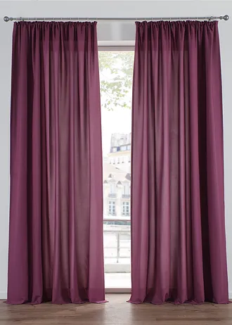 Lot de 2 rideaux en microfibre • aubergine • Boutique bonprix