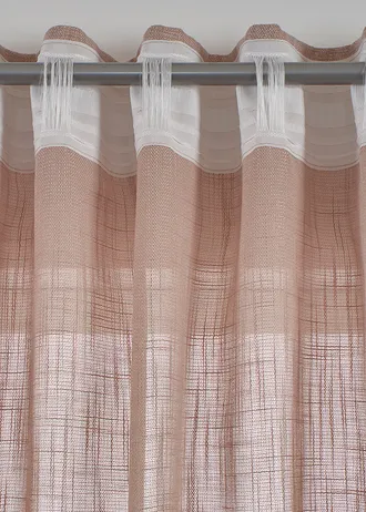 Gordijn met structuur (2 stuks) • taupe • bonprix online shop