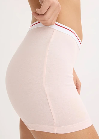 Chilot boxer damă cu lungime medie și bumbac confortabil (4 buc.) • negru+roz pal+mov întunecat+gri-piatră • magazin bonprix