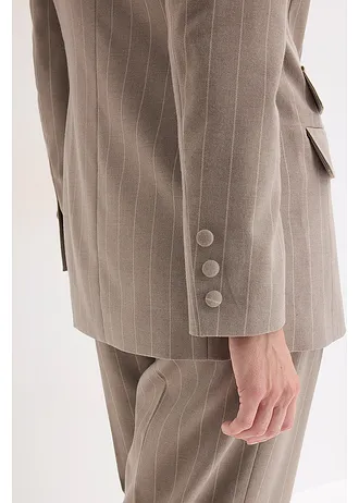 Sacou cu dungi subțiri • gri-bej/alb perlat cu dungi • magazin bonprix