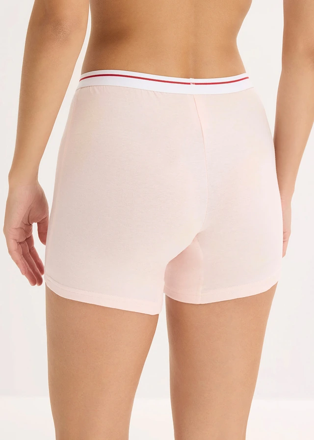 Damesboxer van comfortabel katoen, halflang (set van 4) • zwart+lichtroze+vlierbes+steengrijs • product-page.page-title-suffix