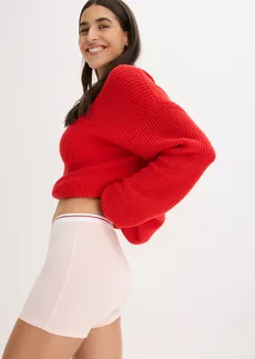 Boxerky, dámske, stredná dĺžka s komfortnou bavlnou (4 ks v balení) • čierna + jemná ružová + bazová + kamenná sivá • obchod bonprix