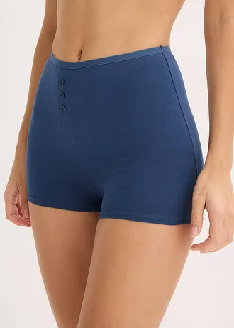 Tailleboxer van zacht katoen (set van 4) • diepblauw+lichtgrijs gemêleerd • bonprix online shop
