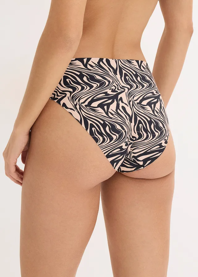 Maxislip (set van 4), Kleur: zebraprint zwart