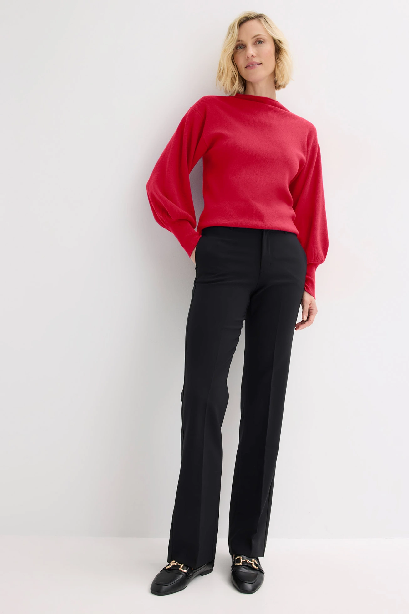 Pantalon à pinces féminin • noir • Boutique bonprix