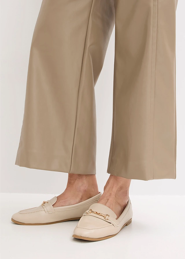 Jupe-culotte en tissu enduit • taupe • product-page.page-title-suffix