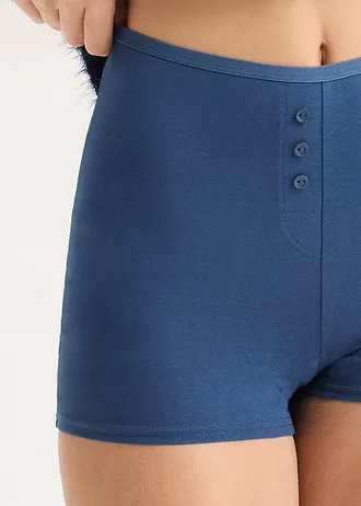 Tailleboxer van zacht katoen (set van 4) • diepblauw+lichtgrijs gemêleerd • bonprix online shop