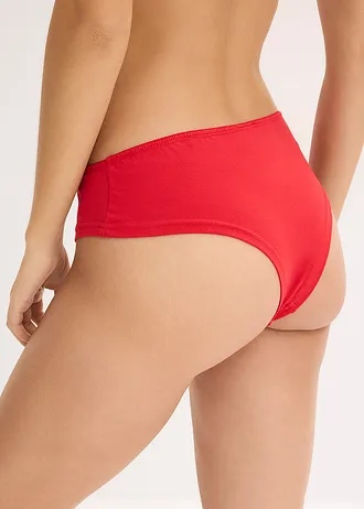 Lot de 4 slips brésiliens • rouge salsa+noir+rose corail • Boutique bonprix