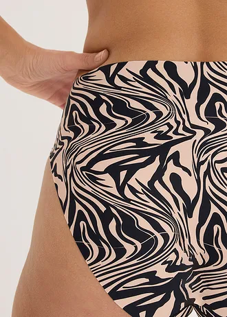Maxislip (set van 4) • zebraprint zwart • bonprix online shop