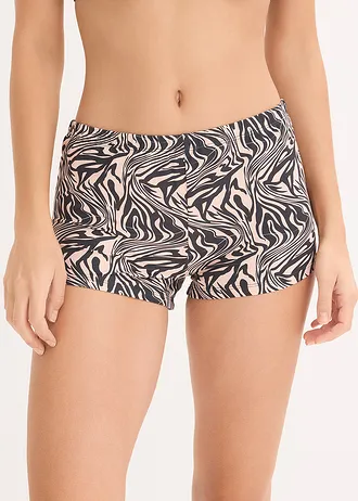 Damesboxershorts van glad microvezel (set van 4), Kleur: zebraprint zwart