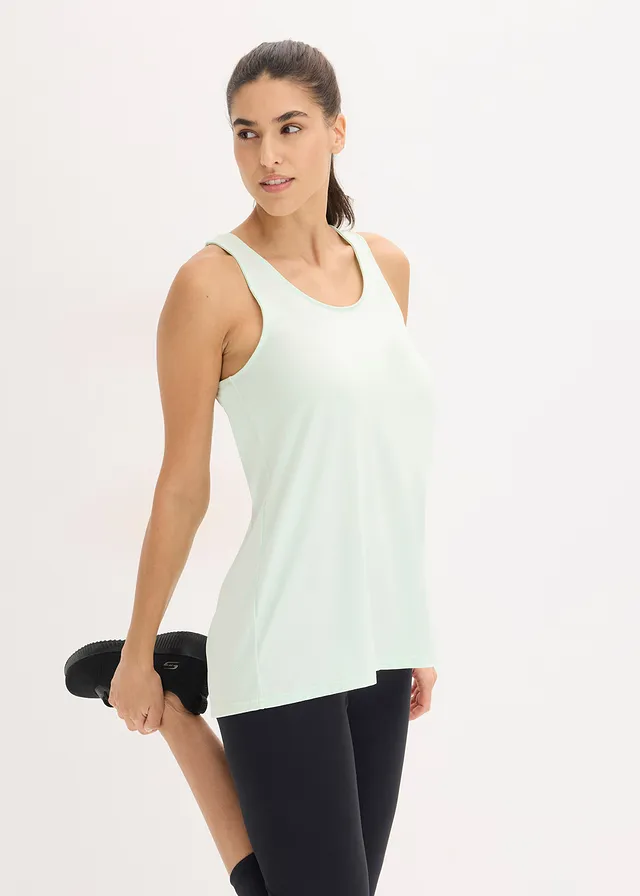 Top sportif effet texturé, Couleur: menthe clair
