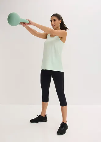 Sporttop met structuurlook, Kleur: lichtmint