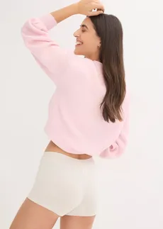 Dámske boxerky (4 ks) • prírodná melírovaná + jemná ružová + biela • obchod bonprix