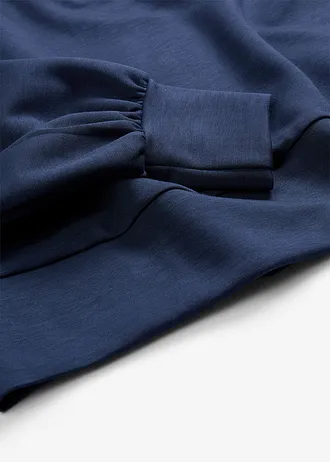 Sweater van zacht scuba, Kleur: donkerblauw