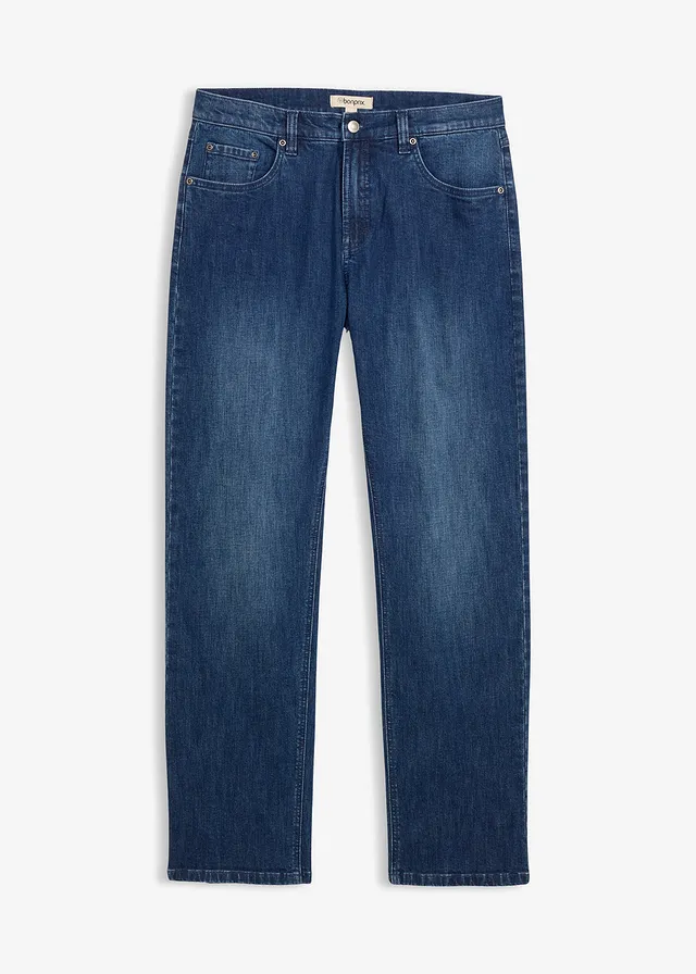 Relaxed fit stretch jeans met biologisch katoen, straight