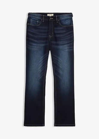 Dżinsy classic fit, z wygodnym pasem, bootcut • granatowy denim • sklep bonprix