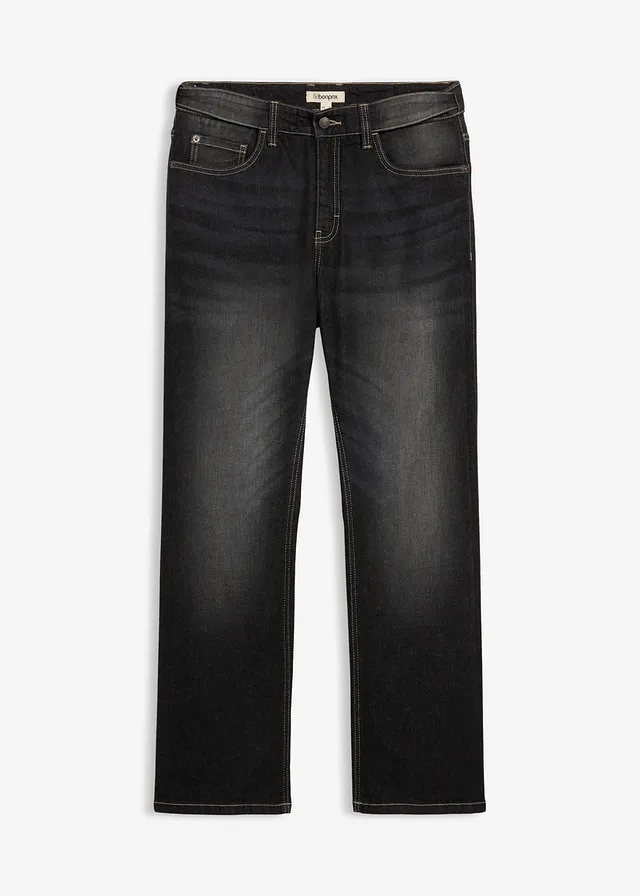 Jean classique à taille élastiquée, bootcut