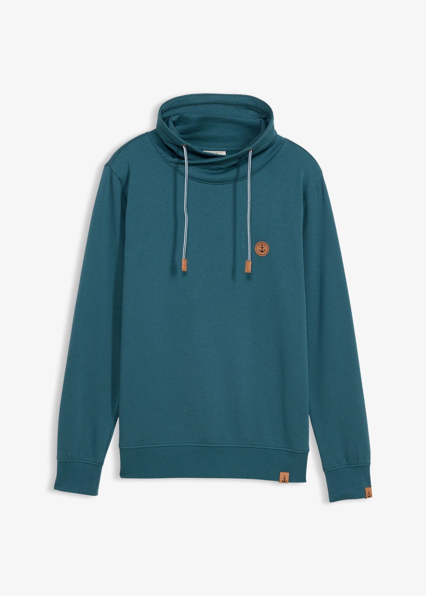 Bluza z szalowym kołnierzem • zielony pieprz • sklep bonprix