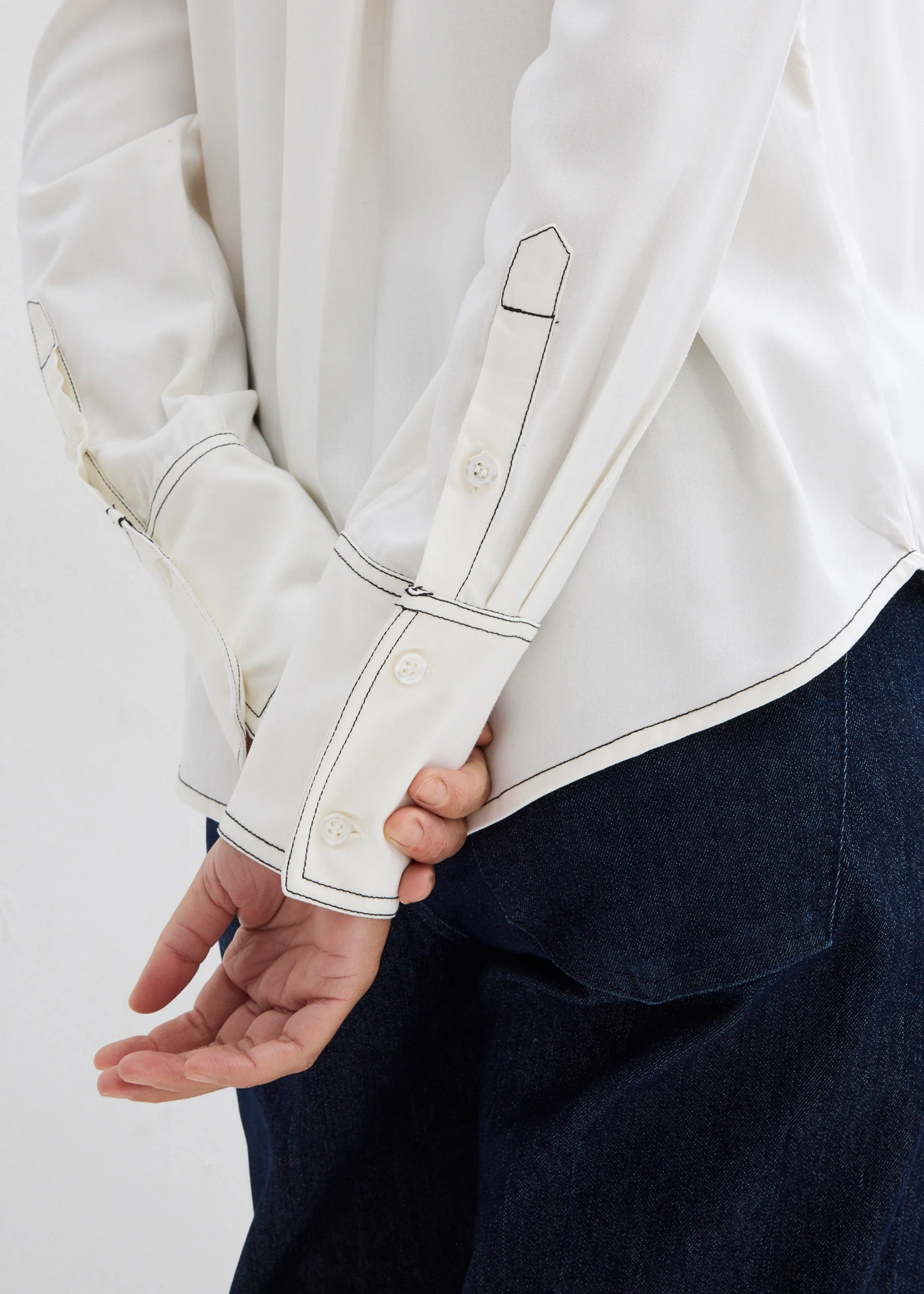 Blouse van viscose • wolwit-zwart • bonprix online shop