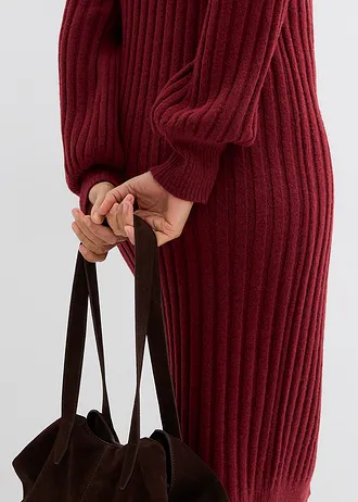 Rochie tricotată • roșu rubiniu • magazin bonprix