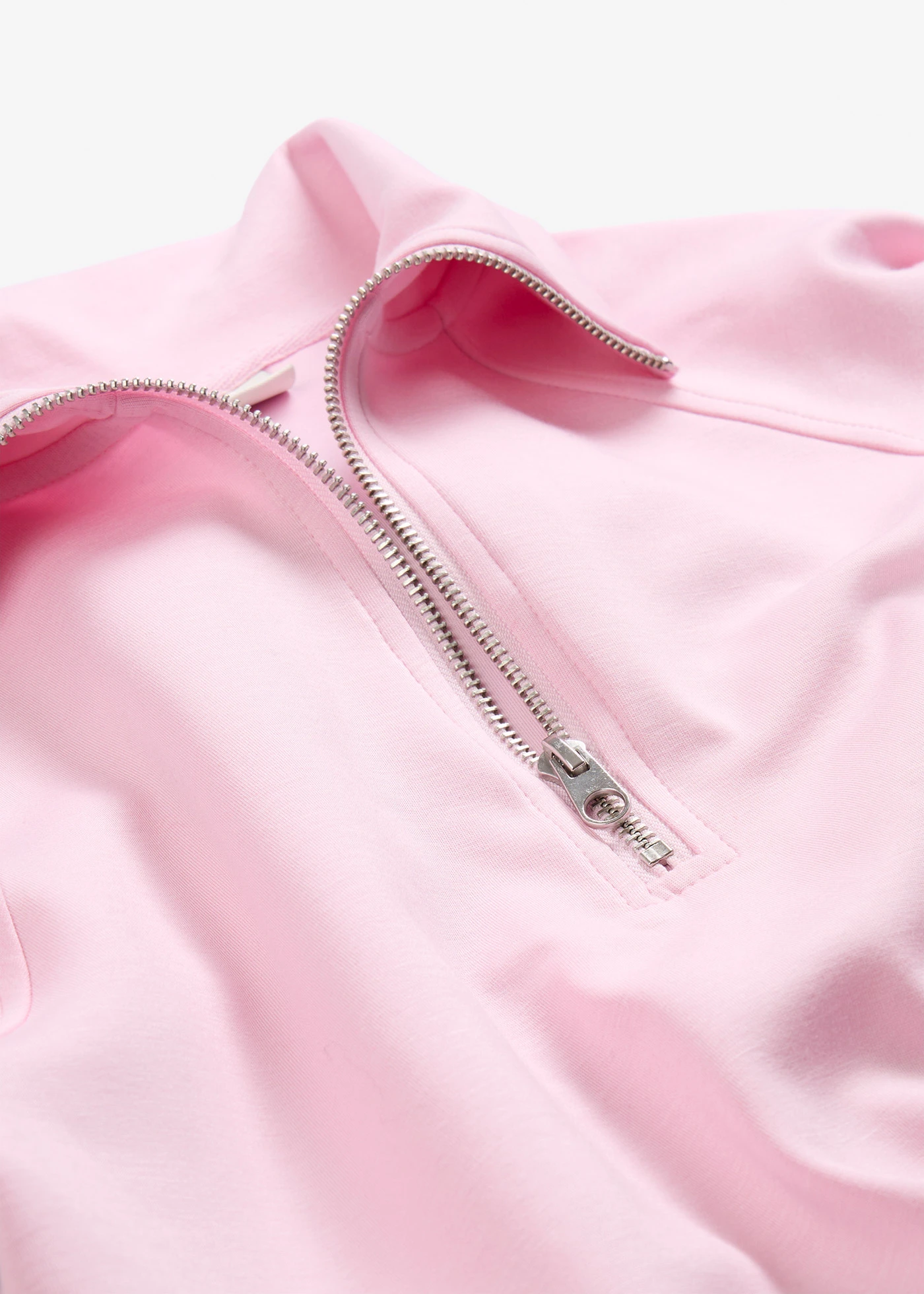 Bluza ze stójką, z miękkiego materiału scuba • jasnoróżowy kryształowy • sklep bonprix