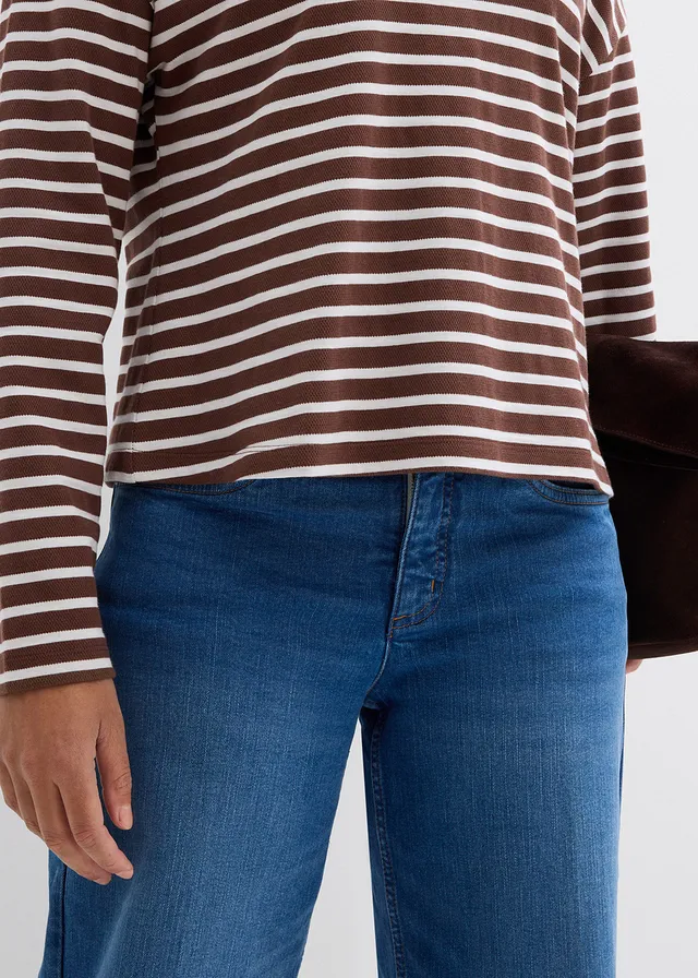 Sweat-shirt • blanc nacré-marron rayé • product-page.page-title-suffix