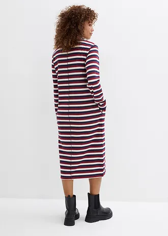 Sweatjurk, Kleur: robijnrood-donkerblauw-parelwit