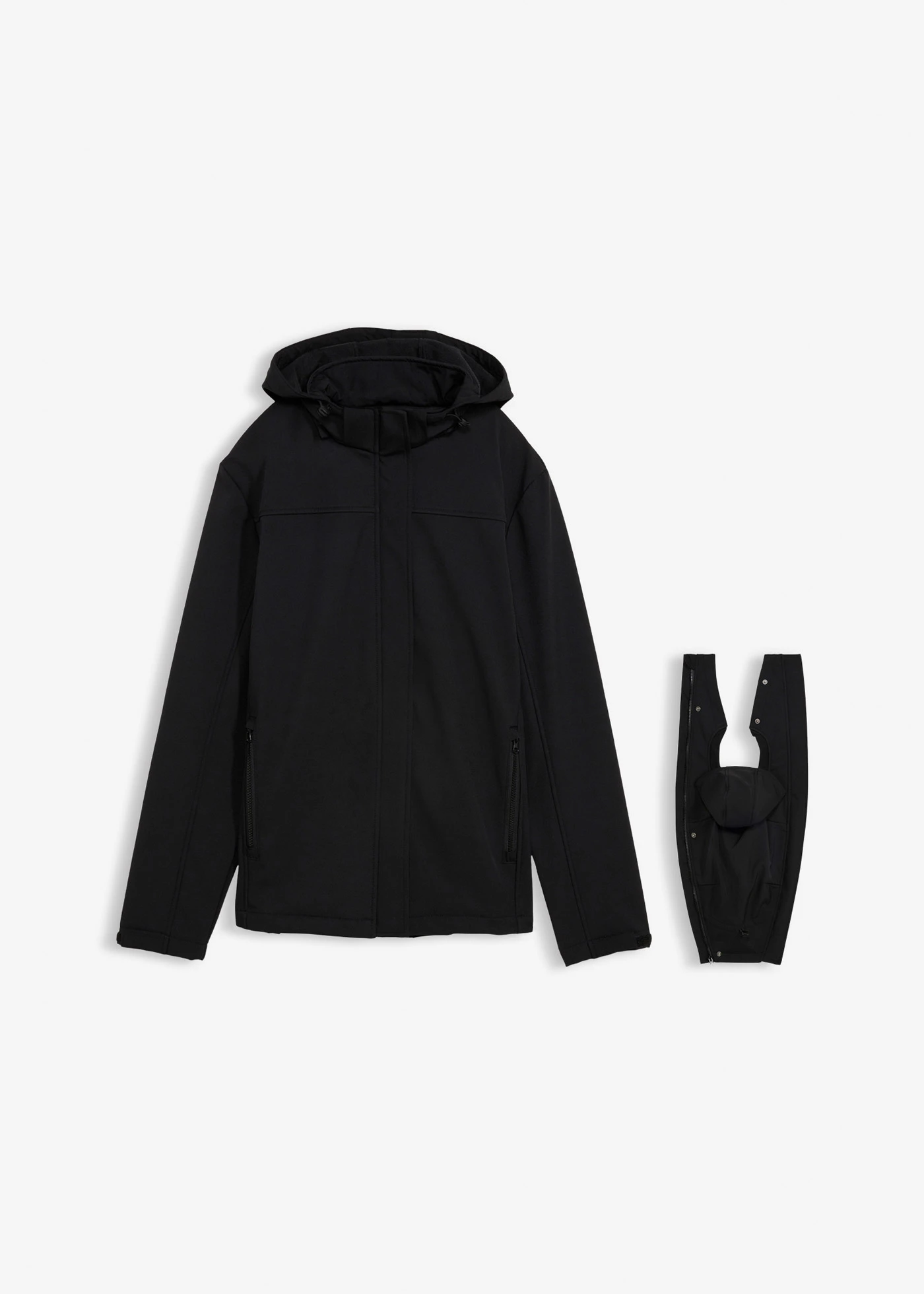 Veste de portage 3en1 devant et derrière pour homme • noir • Boutique bonprix