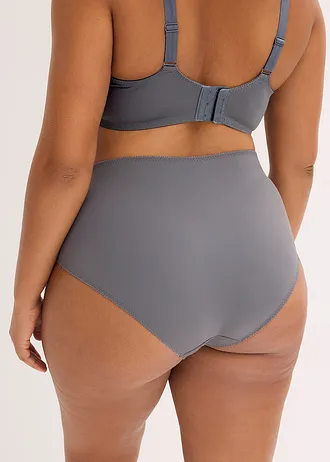 Corrigerende slip met fijn borduursel, Kleur: granietgrijs