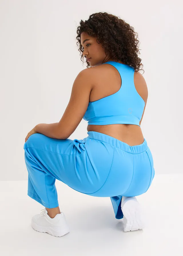Sport bh met racerback en lichte steun, Kleur: briljantblauw
