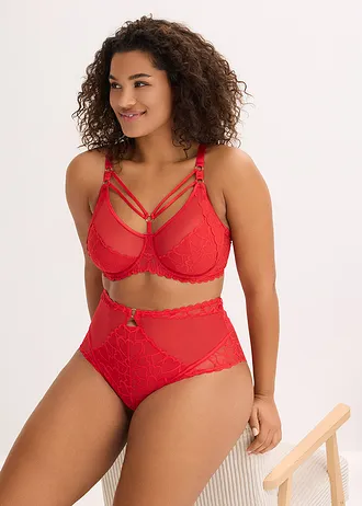 Minimizer bh met sierdetails, Kleur: salsarood
