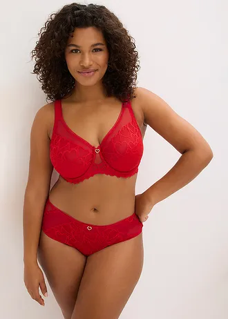 Minimizer bh met gewatteerde bandjes, Kleur: salsarood