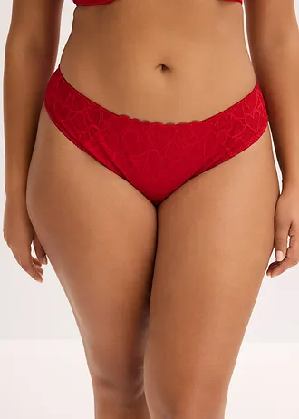 Kalhotky s jemnou krajkou, barva: červená salsa