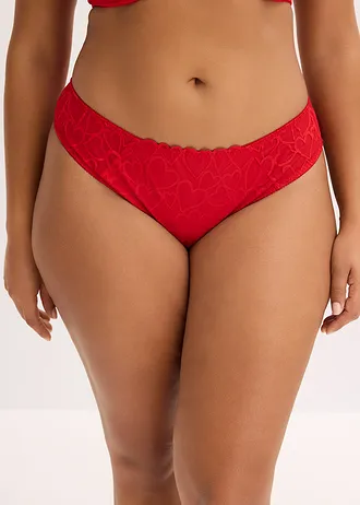 Slip avec dentelle, Couleur: rouge salsa