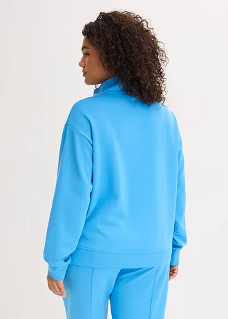 Sport felsőrész álló gallérral, szín: brilliánskék
