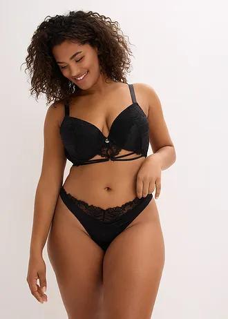 String met naadloze achterkant, Kleur: zwart