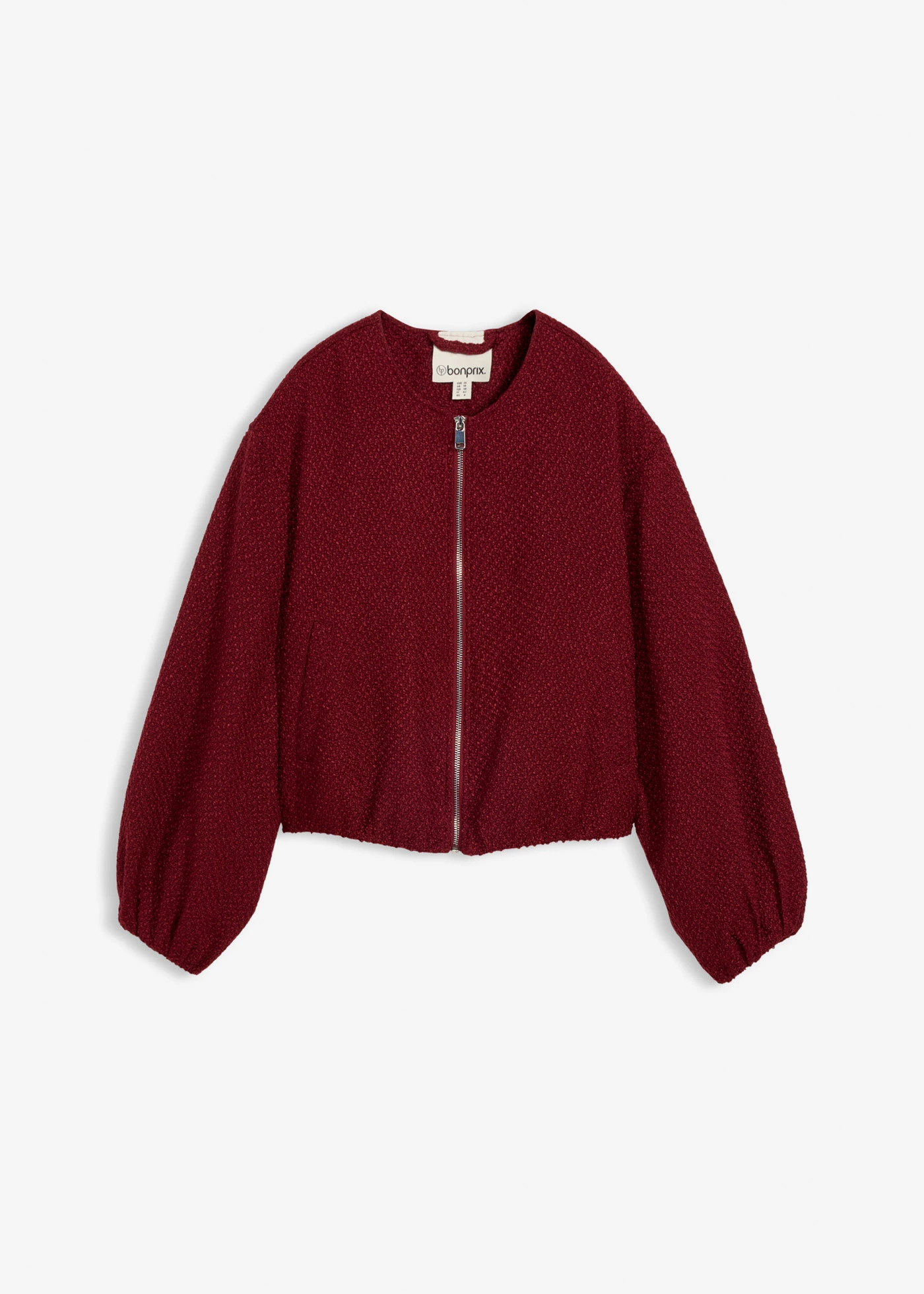 Bouclé bomber • robijnrood • bonprix online shop