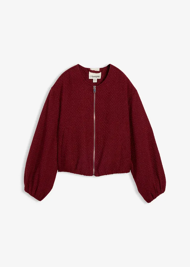 Blouson doux en maille bouclette