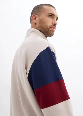 Mikina z čisté organické bavlny, Loose Fit • kamenná šedá s potiskem • bonprix obchod