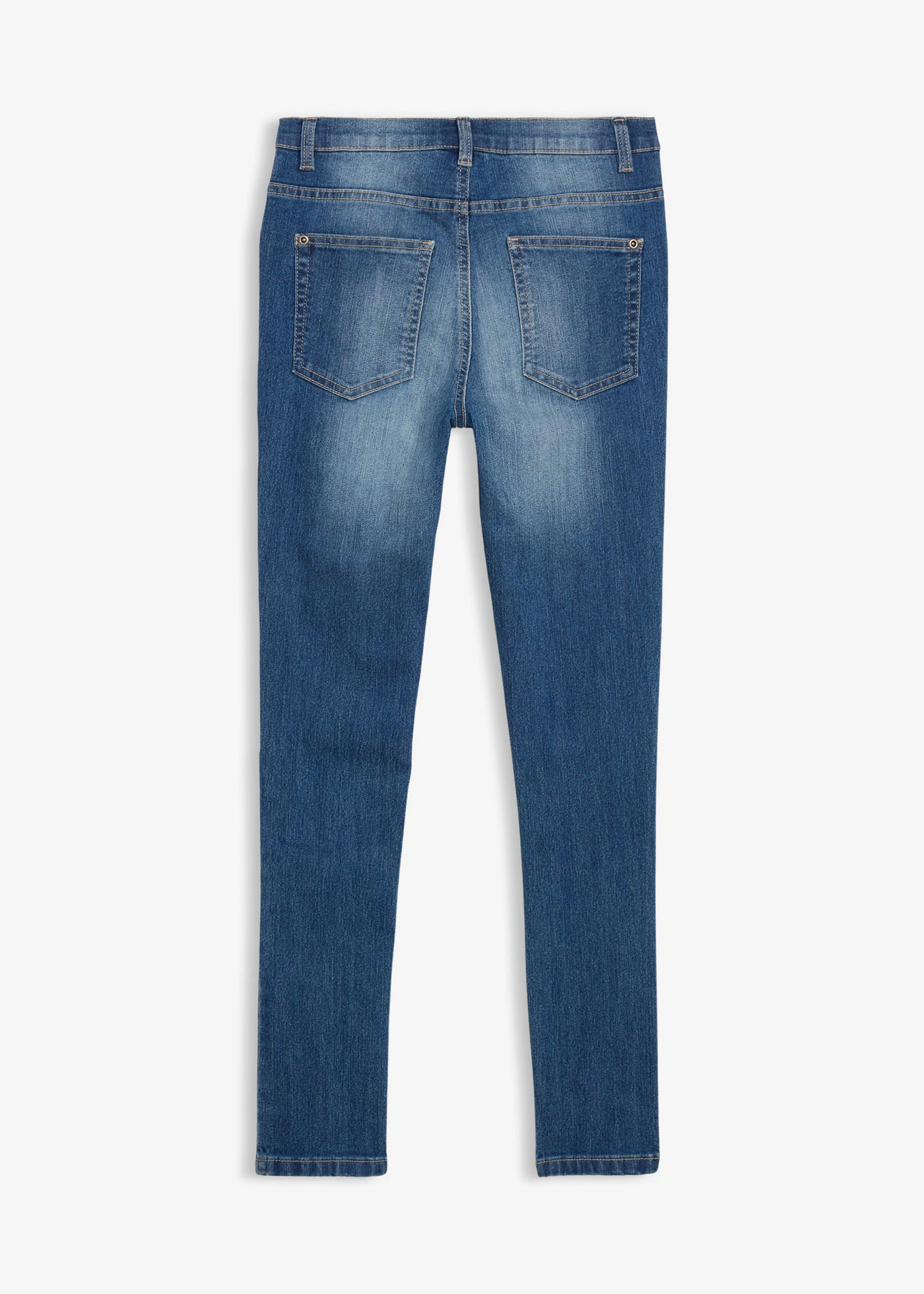 Strečové Skinny džíny s nastavitelným pasem, Straight • modrý denim • bonprix obchod