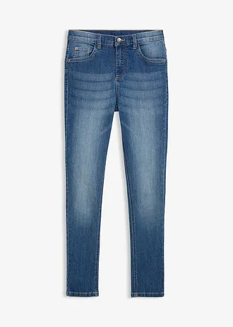 Skinny sztreccsfarmer állítható derékpánttal, Straight • kék denim • bonprix áruház