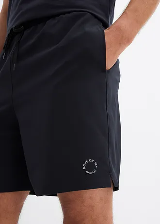 Lekkie szorty sportowe, męskie • czarny • sklep bonprix