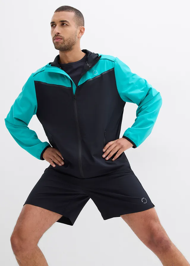 Pantaloni scurți sport din material subțire, pentru bărbați • negru • magazin bonprix