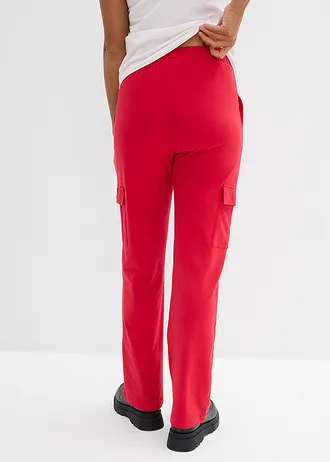 Joggingbroek van een elastische katoenmix, Kleur: rood