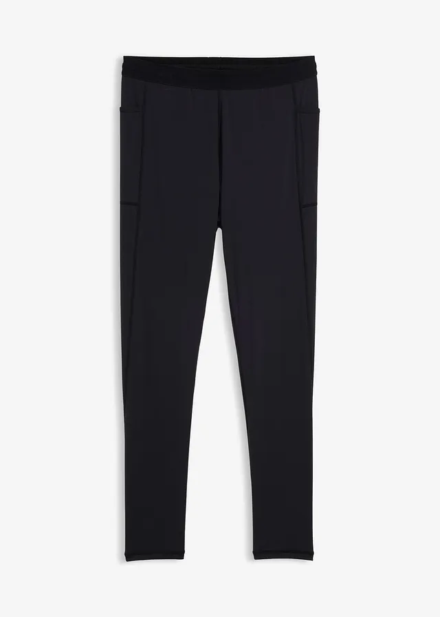 Legging de sport confortable pour homme avec poche pour portable, Couleur: noir
