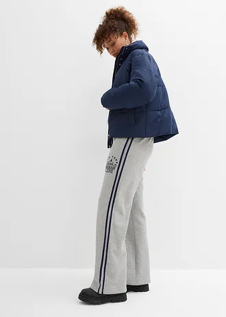 Sweatpants in een zachte katoenmix • lichtgrijs gemêleerd-donkerblauw • bonprix online shop