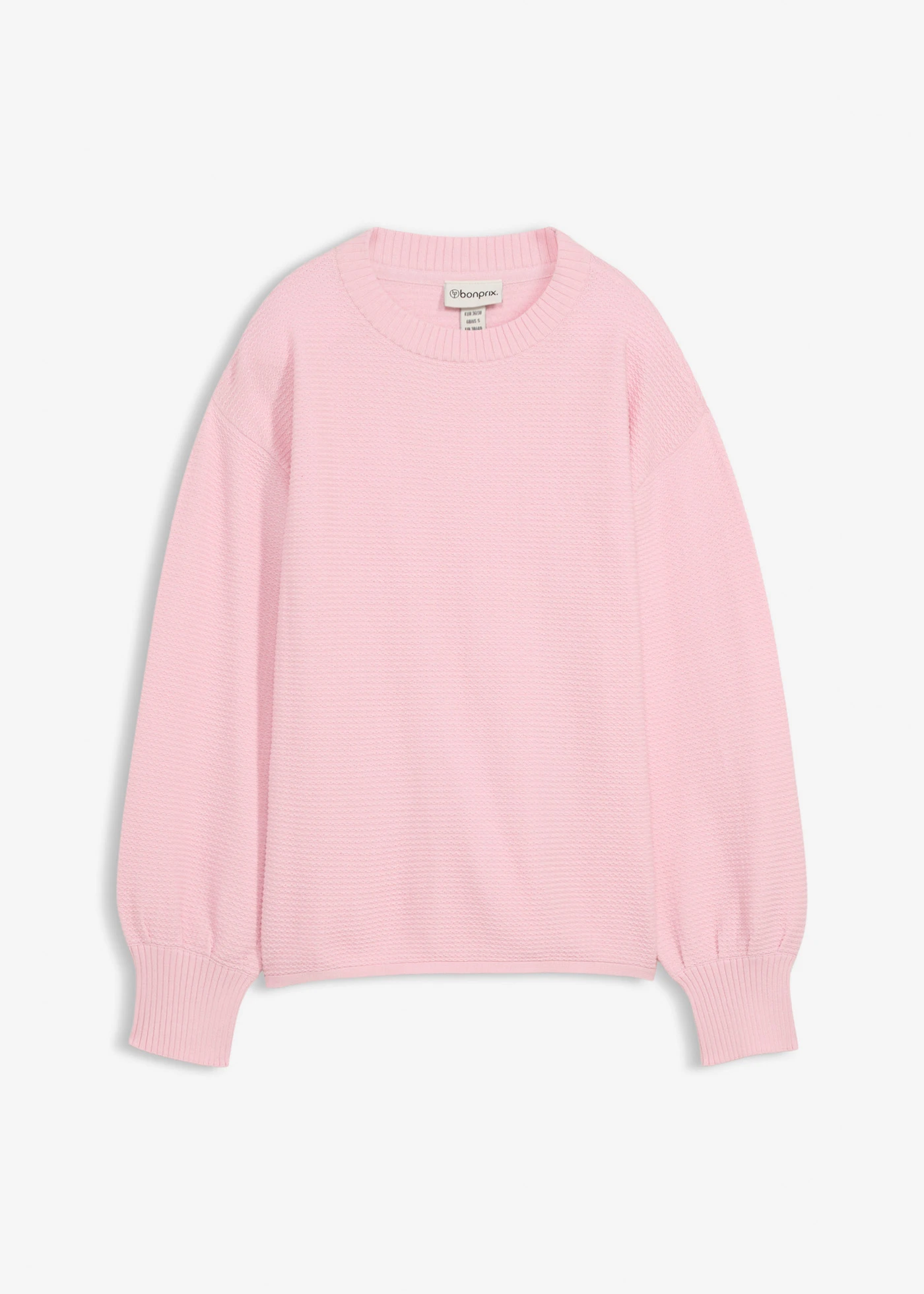 Pulóver s bavlnou • krištáľovo ružová • obchod bonprix